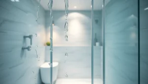 Moderne duschkabine 90x90 komplett in elegantem Badezimmer mit klaren Wassertröpfchen.