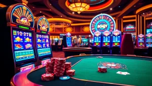 Experience thrilling excitement at idn slot machines in a luxurious casino setting.