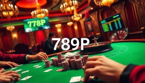 Engage in high-stakes poker action at 789P casino with vibrant chips and intense player focus.