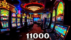 Rasakan kegembiraan slot depo 1000 dengan mesin slot yang berwarna-warni dan pemain yang antusias.