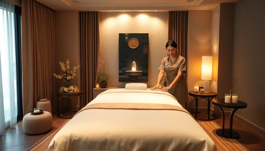 Experience premium 출장마사지 in a tranquil home setting with a professional therapist ready to provide relaxation.