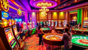 Experience i9bet's luxurious casino atmosphere with vibrant gaming elements and engaging interfaces.