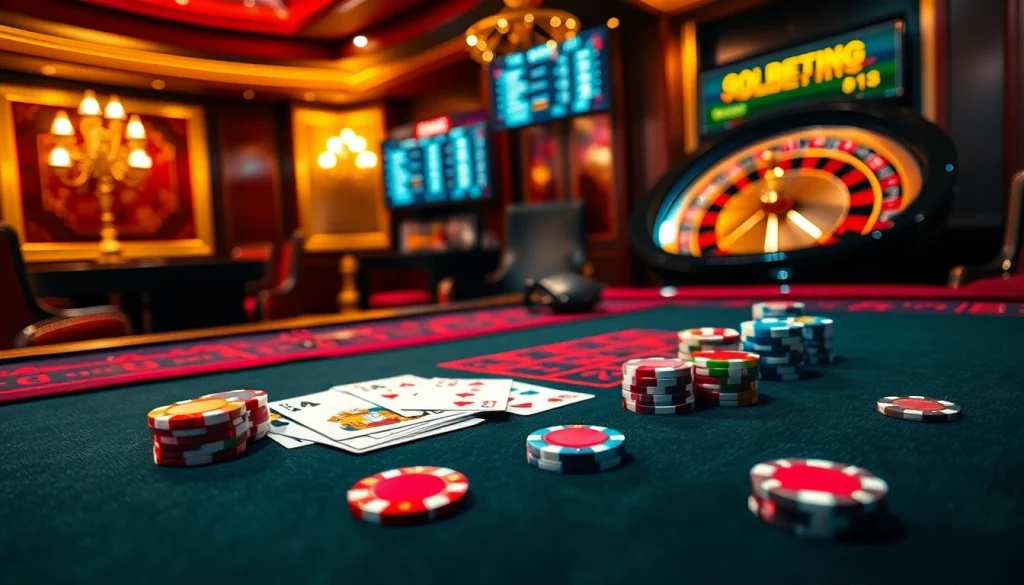Play poker at QQ88's luxurious casino with exciting atmosphere and vibrant gaming elements.