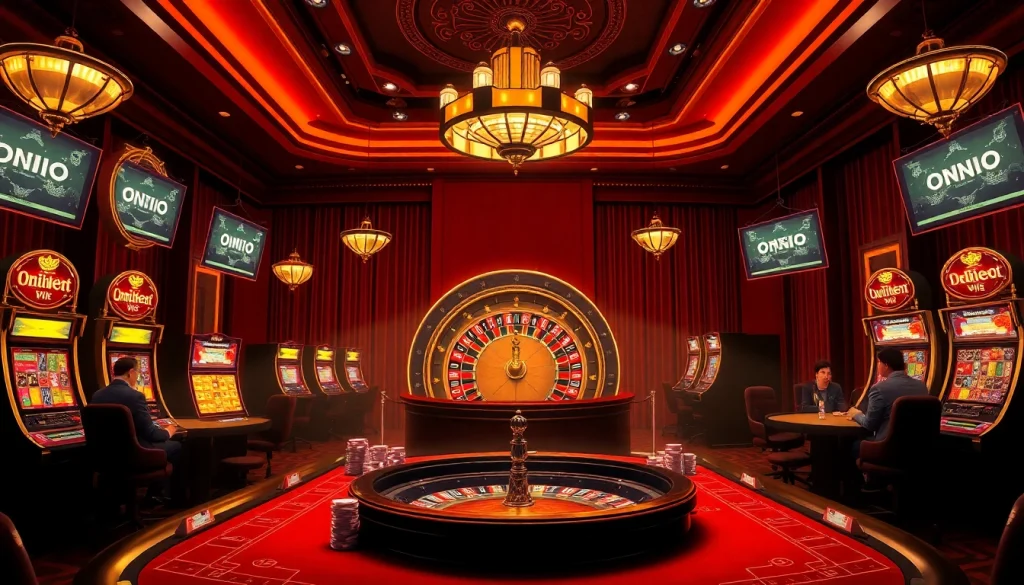 Players engaging at a poker table with hidden wiki themes in a luxurious casino setting.