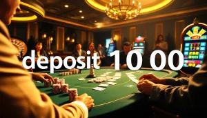 Experience the thrill of gambling as you deposit 1000 at the poker table surrounded by excitement.