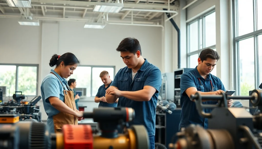 Students engaged in hands-on training at hawaii trade schools showcasing practical skills.