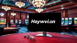 Experience thrilling gaming at Haywin com with luxury casino tables and slot machines.