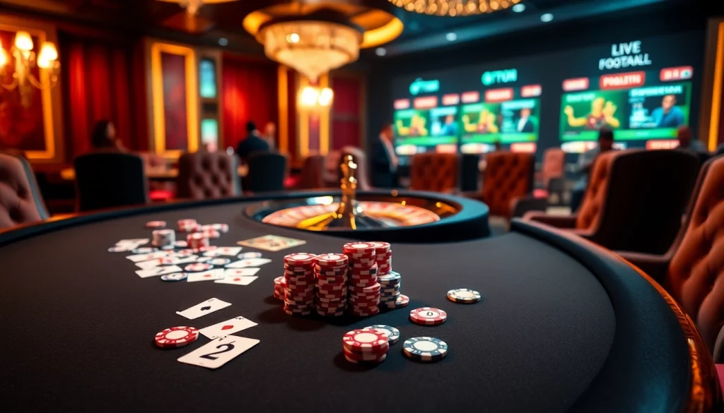 Experience thrilling live football betting at https://vaoluoitv.it.com with vibrant poker action and elegant casino decor.