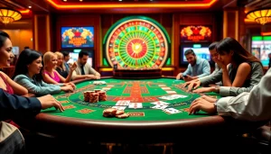 Baccarat action at https://xx88.us/ casino, featuring glamorous gameplay with vibrant chips and cards.