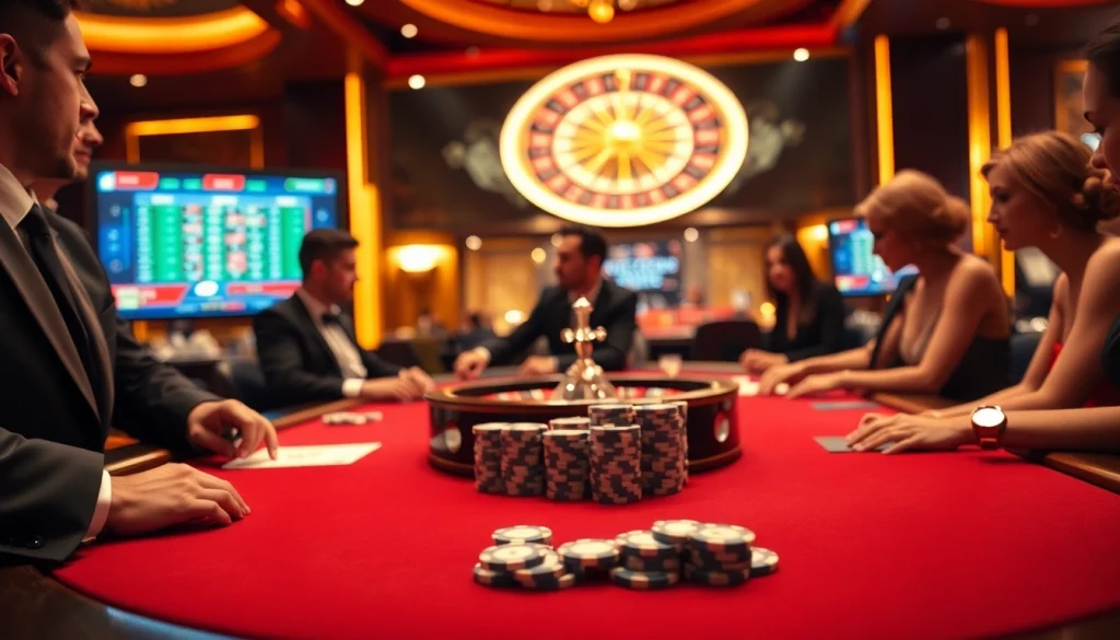 Experience thrilling action with link alternatif sbobet at an elegant poker table in a luxury casino.