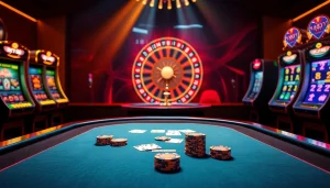Bet88 online casino interface featuring poker chips and cards on a vibrant table.