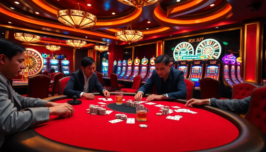 Experience excitement at j88.gives with vibrant poker chips and elegant casino visuals.