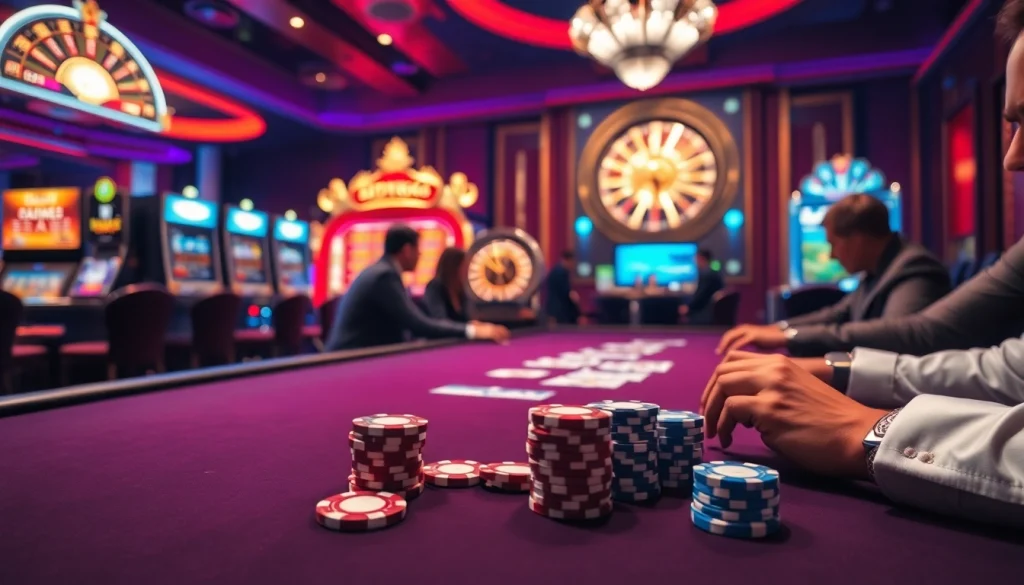 High-stakes poker gameplay at a luxurious casino featuring BDTK666 branding.