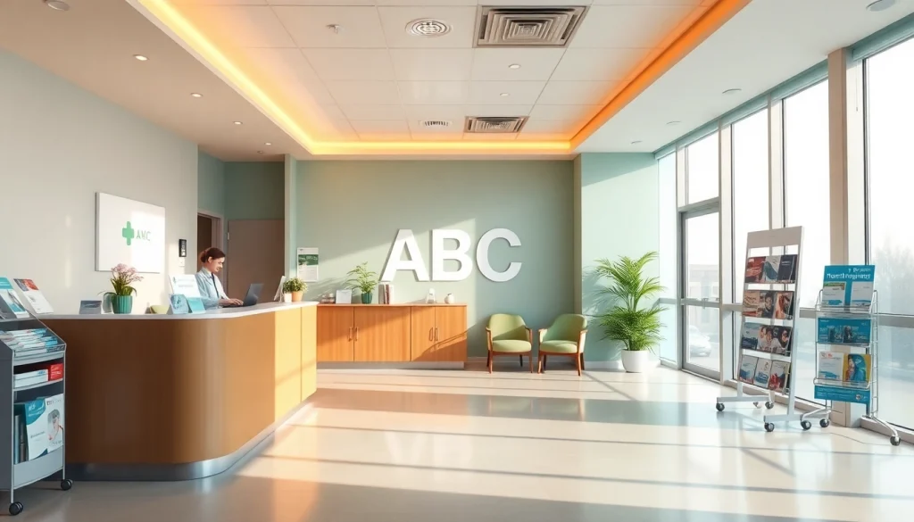 ABCクリニック 口コミ・評判の、親しみやすいスタッフがいる医療機関の受付エリア。