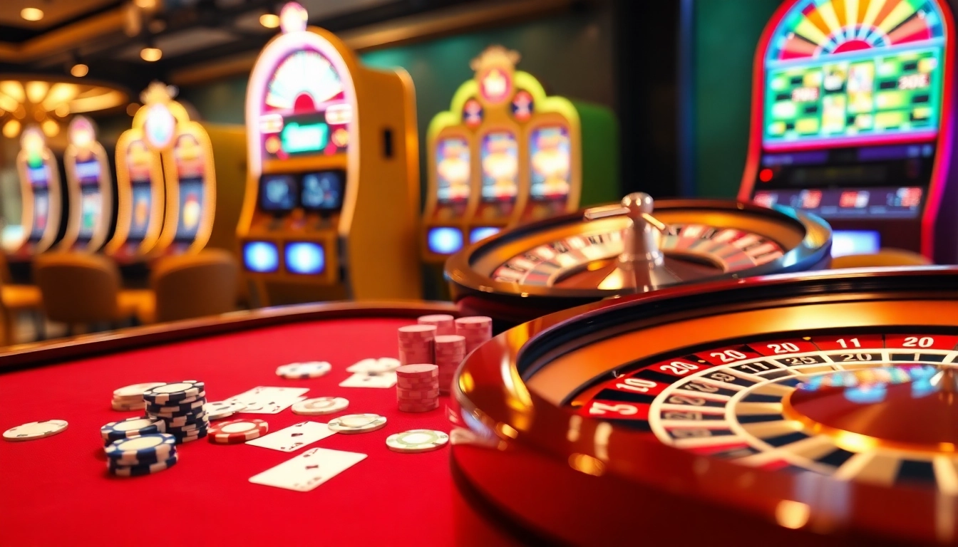 KIT4D menghadirkan pengalaman kasino yang menarik dengan chip poker dan meja permainan yang berwarna-warni.