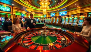 Exciting gaming atmosphere at SC 88 casino, highlighting roulette table action and vibrant gameplay.