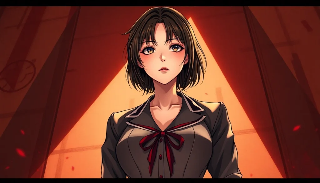 壁尻法案可決されました: 感情の揺らぎを見せる瞬間の自信に満ちた女性キャラクターを描いた魅力的なイラスト。