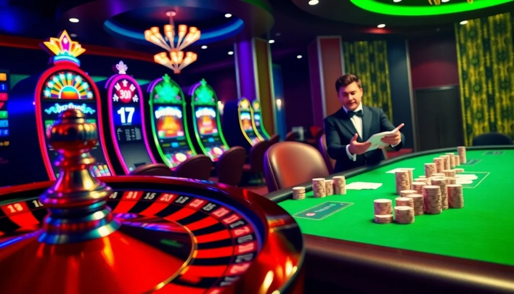 Rasakan pengalaman bermain kasino online yang mendebarkan bersama jmacdonaldphoto.com, menampilkan mesin slot yang penuh warna dan roulette.