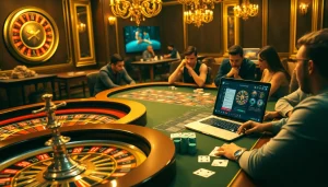 Vivez l'excitation dans un casino en ligne avec des tables de haute qualité, des jetons vibrants et un jeu palpitant.